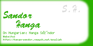 sandor hanga business card